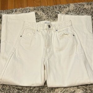 Zara Cream Flare & Wide Leg Jeans